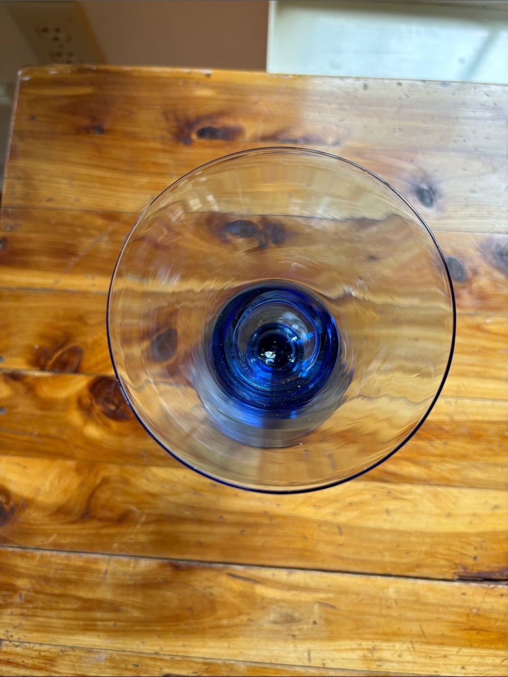 Cobalt Blue Handblown Drinking Glasses Wine Goblets - Set of 2 - Picture 5 of 8